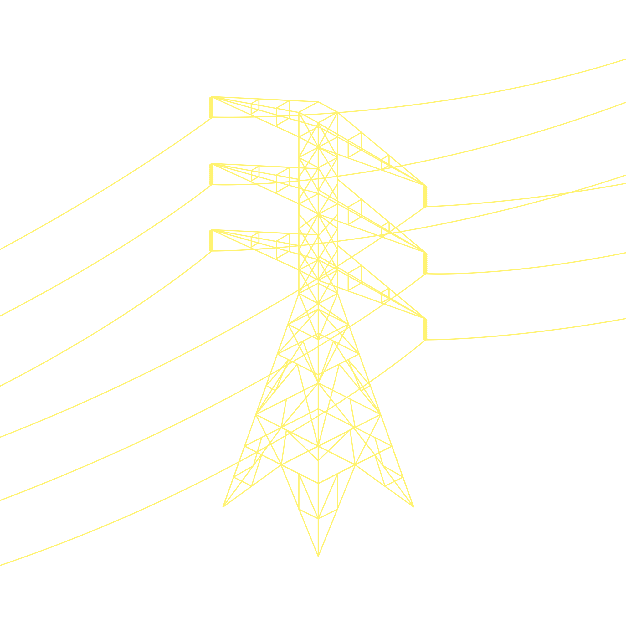 Isometric illustration of an electricity pylon, representing Europe's green electrification diplomacy