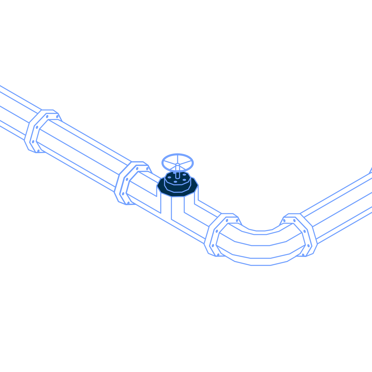 Isometric illustration of a pipeline, representing the EU’s energy chokepoint in the South Caucasus