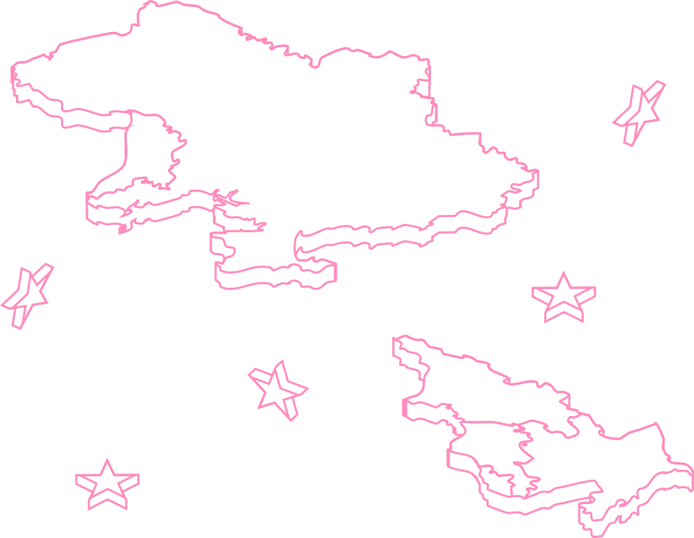 Line illustration of regional map outlines of the Eastern Neighbourhood with scattered EU stars